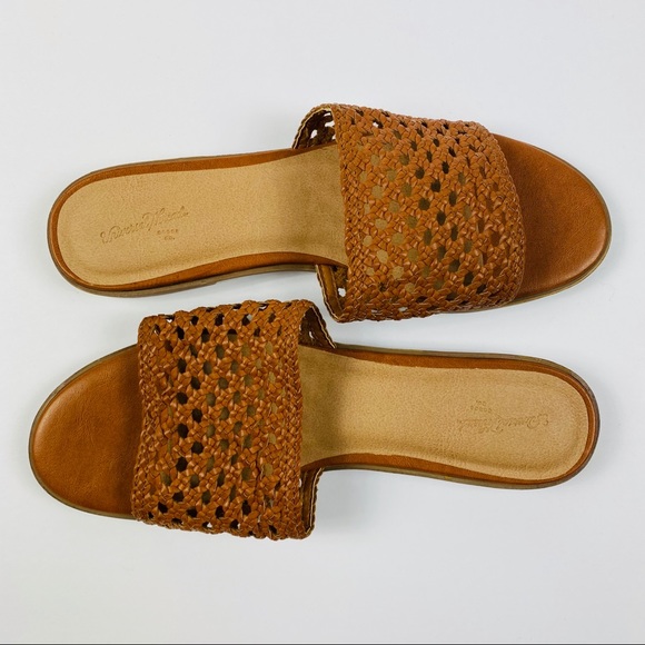 woven slide sandals